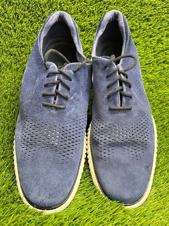 Cole Haan 2.Zerogrand Mens Size 11.5 Blue Classic Laser Wingtip Oxford Shoes main image 8